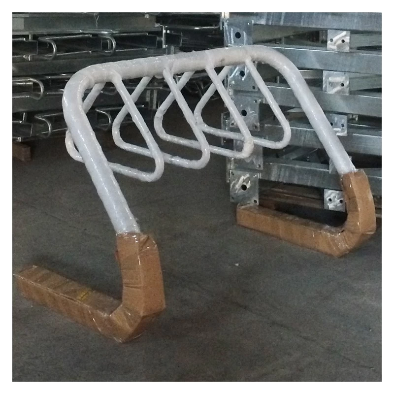 China Floor Type Stainless Steel Triangle Loop Bike Parking Rack Stand manufacturer
