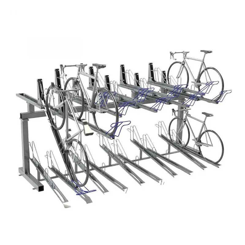 China Vertical Lift Two Tier Bicycle Parking Racks Stand manufacturer