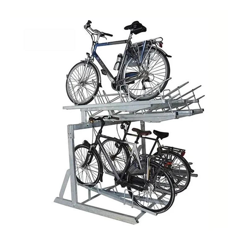 China Vertical Lift Two Tier Bicycle Parking Racks Stand manufacturer