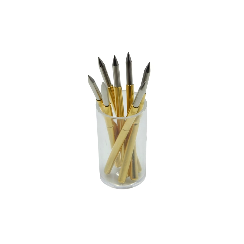 China Spring Loaded PCB Test Probe Gold Plated Multiple Tips Contact Probe Pin manufacturer