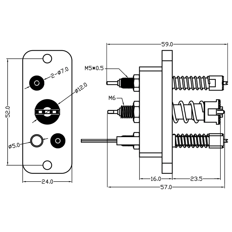 China Zhejiang Factory Gold Plated 25A Current Probe Pin Set for 4680 Cylinder Type manufacturer