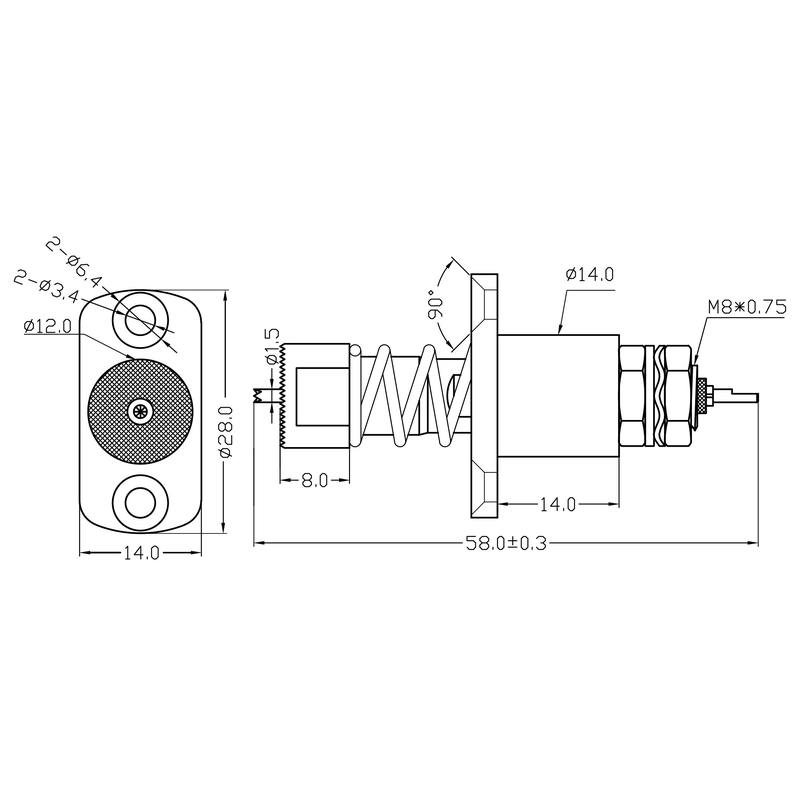 China Hot Sale 30A Current Spring Loaded Pogo Pin for Cell Formation manufacturer