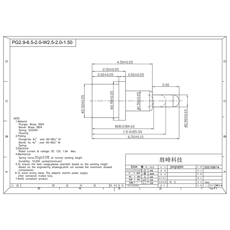 China Zhejiang Factory Brass 6.5mm Test Probe manufacturer