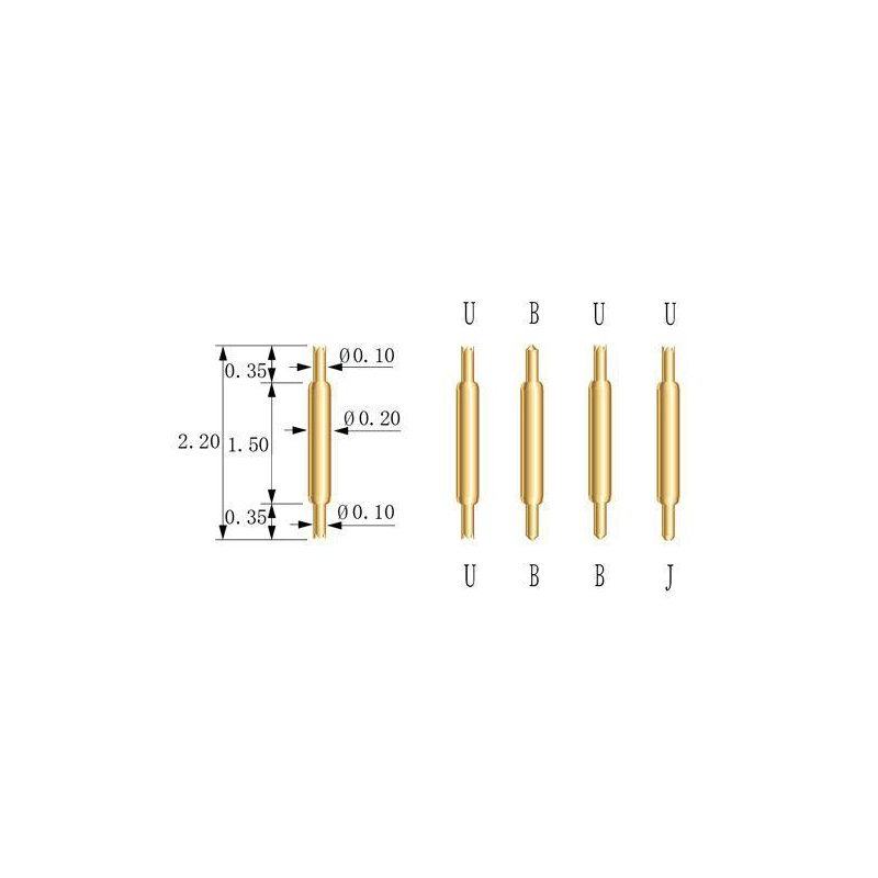 China China Supplier 2.20mm Double Head Contact Pogo Pin Connector manufacturer