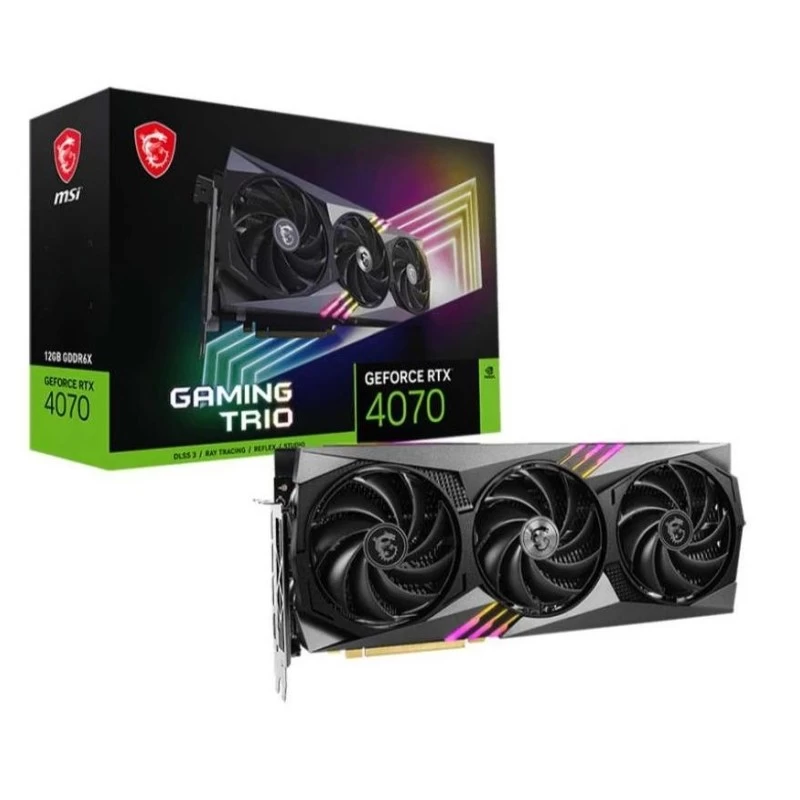 China MSI GeForce RTX 4070  graphic cards GAMING TRIO GDDR6X 12GB manufacturer