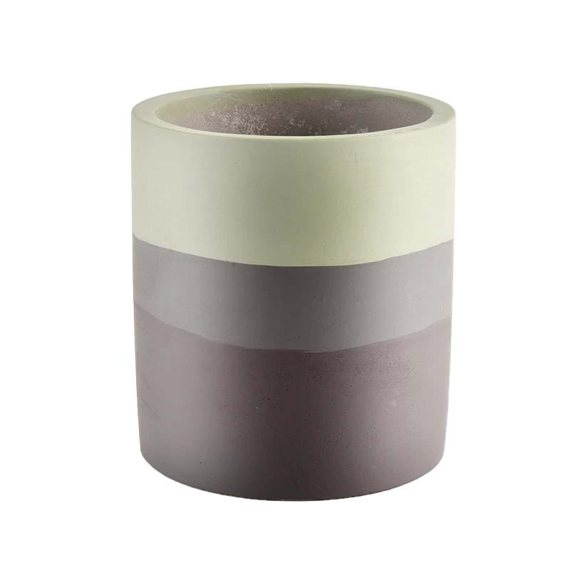 Maßgeschneiderte nordische, mehrfarbige Keramik-Kerzendose, Beton-Kerzenglas, Heimdekoration