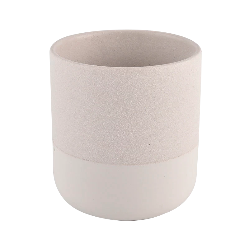 Tarro de vela de cerámica vacío blanco personalizado de los fabricantes