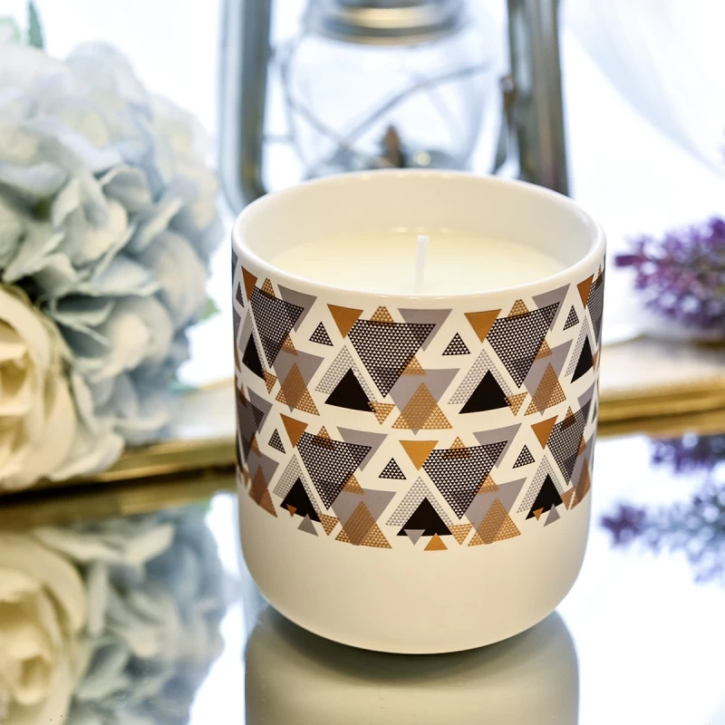 Vernice in gomma per barattoli di candele in ceramica di nuovo prodotto per la decorazione domestica all'ingrosso
