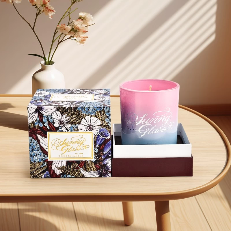 Luxuriöse dunkelbraune Musterdesign-Kerzenhalter-Verpackungsbox-Geschenkbox