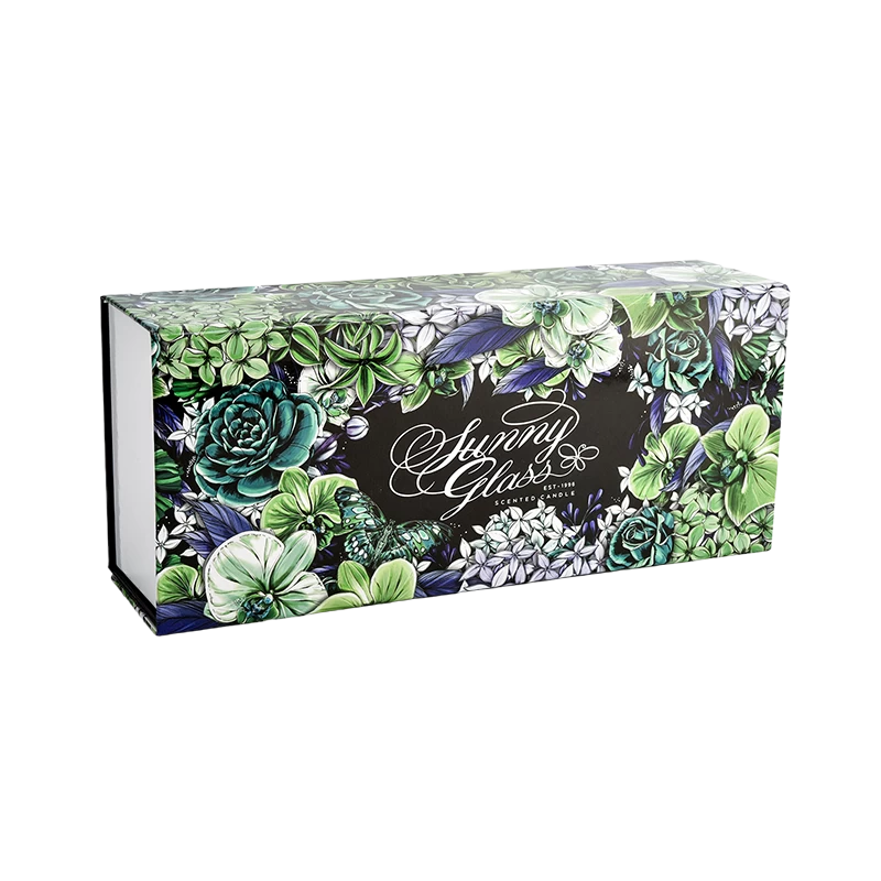 Flower pattern packaging box candle holders gift box empty box gift box