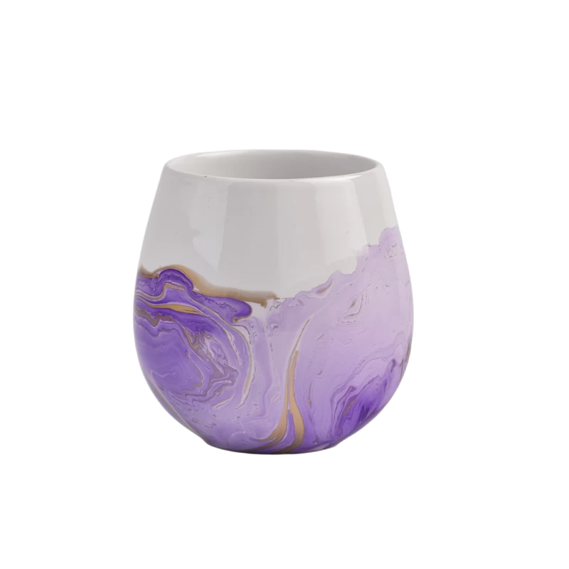 Pakyawan disenyo ceramic candle jar 15oz candle holder supplier