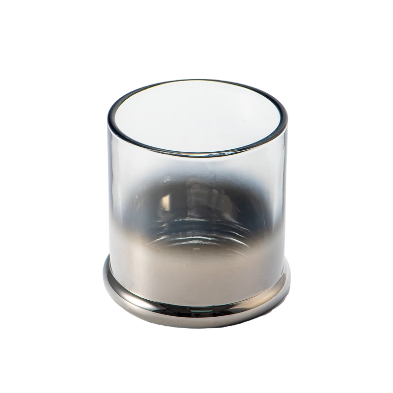 New Arrival Color Plated Glass Container Aromatherapy Candle Glass Jar Supplier