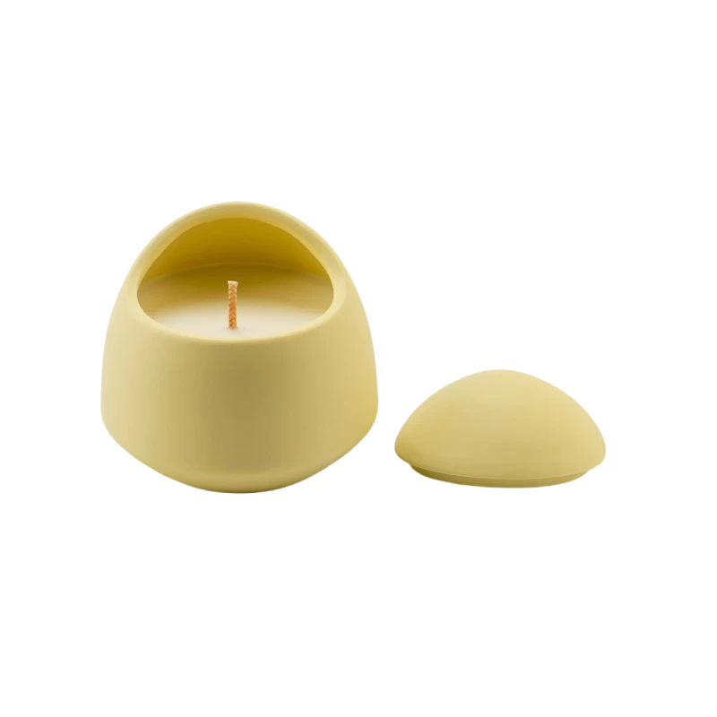 Lussuoso vaso di candele a forma di uovo per la mamma personalizzata con coperchio
