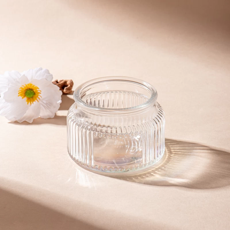 Wholesale Gradient Color Glass Vessel Scented Soy Candle Glass Jar