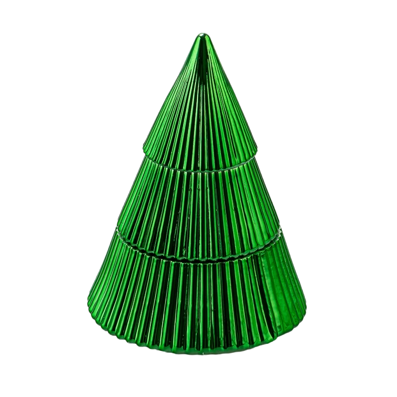 Wholesale multi-layer glass candle jars with lids for Christmas parties