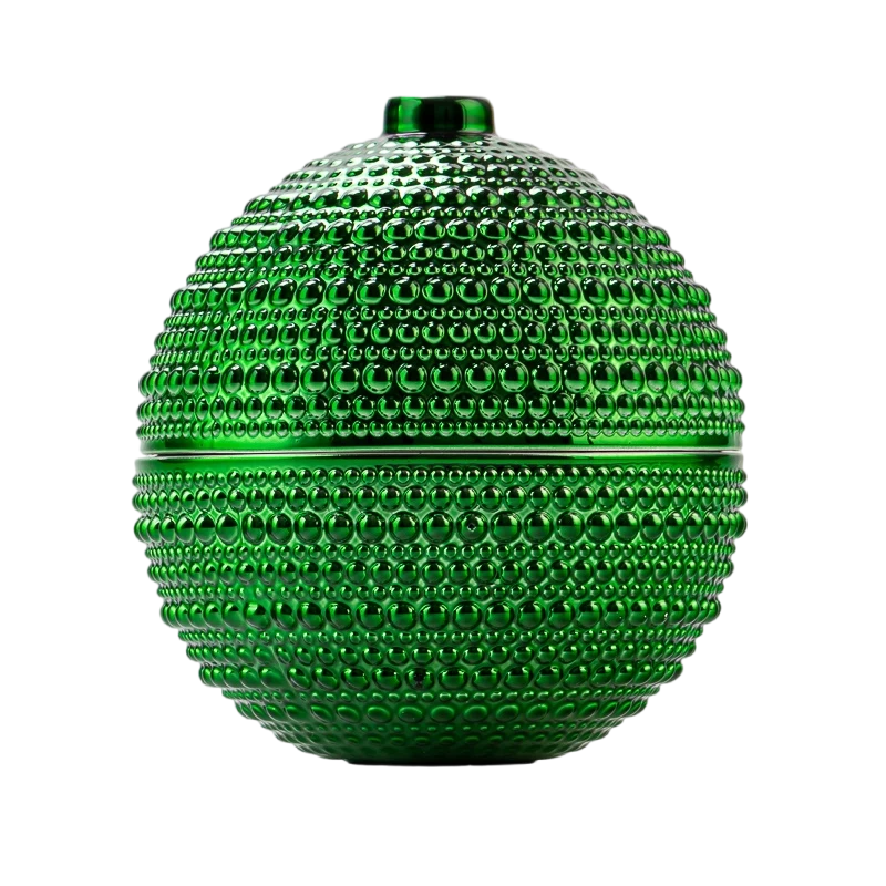 Рождественская сферическая стеклянная восковая банка свеча с контейнером для крышки свечей