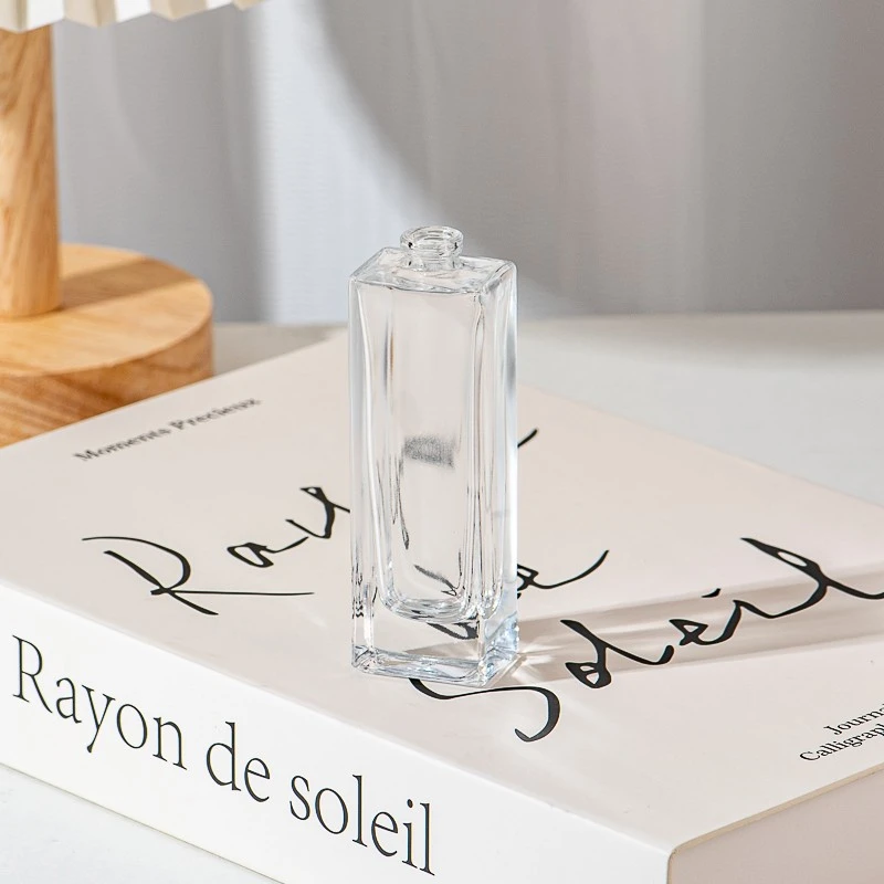Rektangel klare glas parfume flasker engros