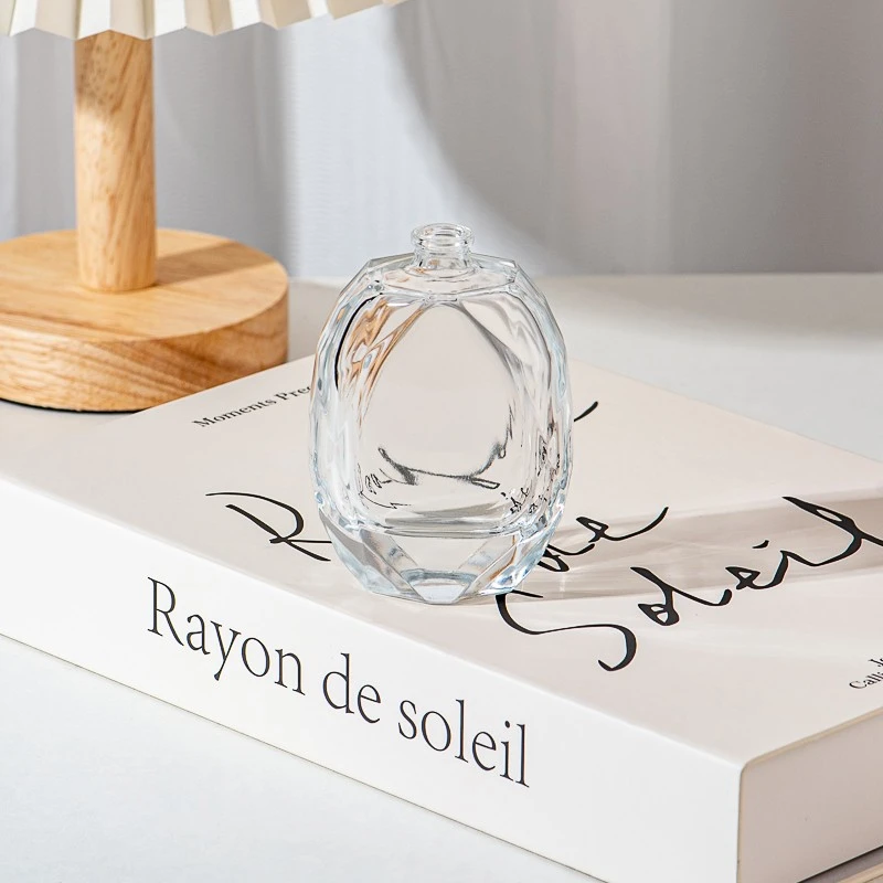 Polygon gennemsigtige glas parfumeflasker