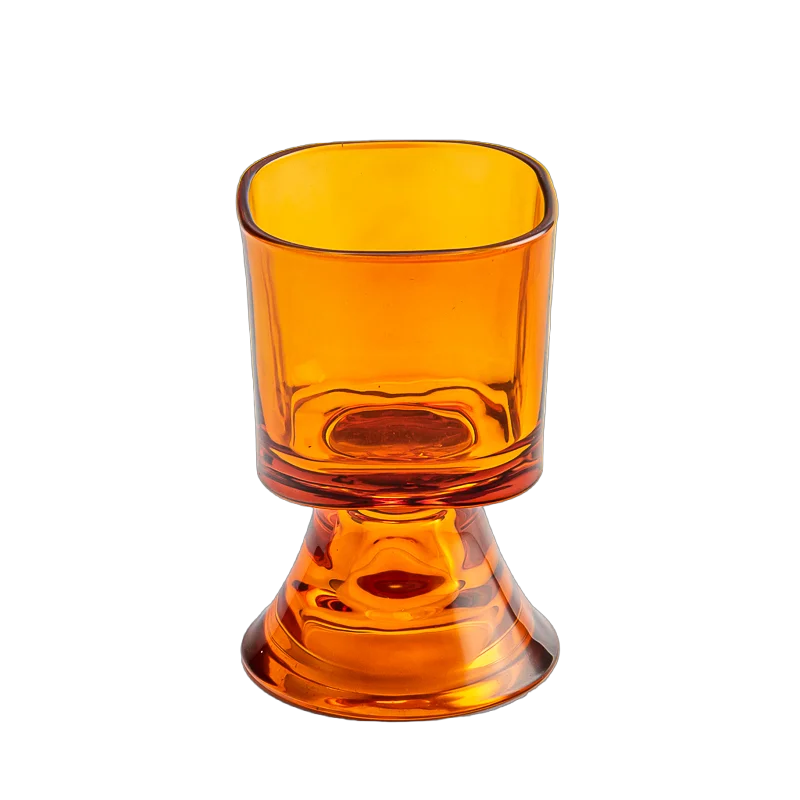 Wholesale reversible vintage glass candle jars for aromatherapy containers