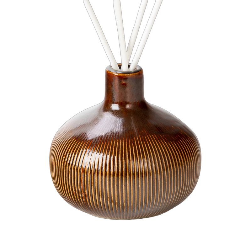Керамическая бутылка-диффузор с вертикальной полосой в стиле ретро, ​​ароматерапия без огня