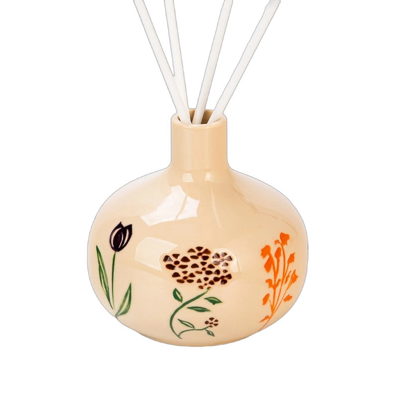 Diffusore di aromi in ceramica dipinta a mano pastorale, decorazione per la casa
