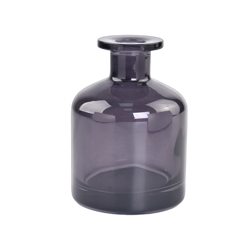 Luxury Smoke Grey Purple Glass Fragrance Vessels for Home Fragrance Brands