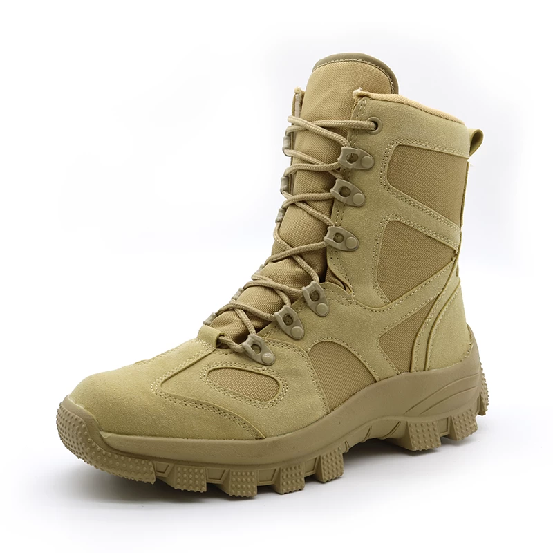 China TM127 Anti slip rubber outsole lightweight desert combat boots military army shoes manufacturer