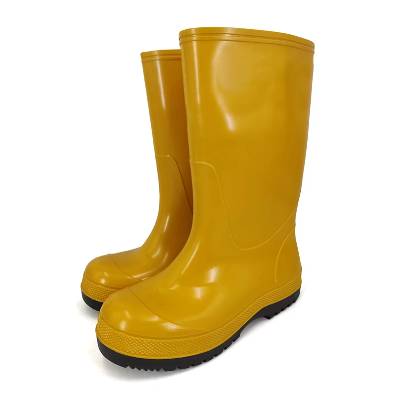 China R020 Anti slip waterproof oil acid resistant PVC overshoes yellow slush boots manufacturer