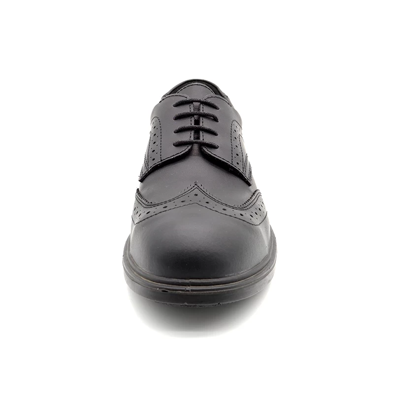 China TM048 Anti slip fiberglass toe anti puncture stylish men's office executive safety shoe manufacturer