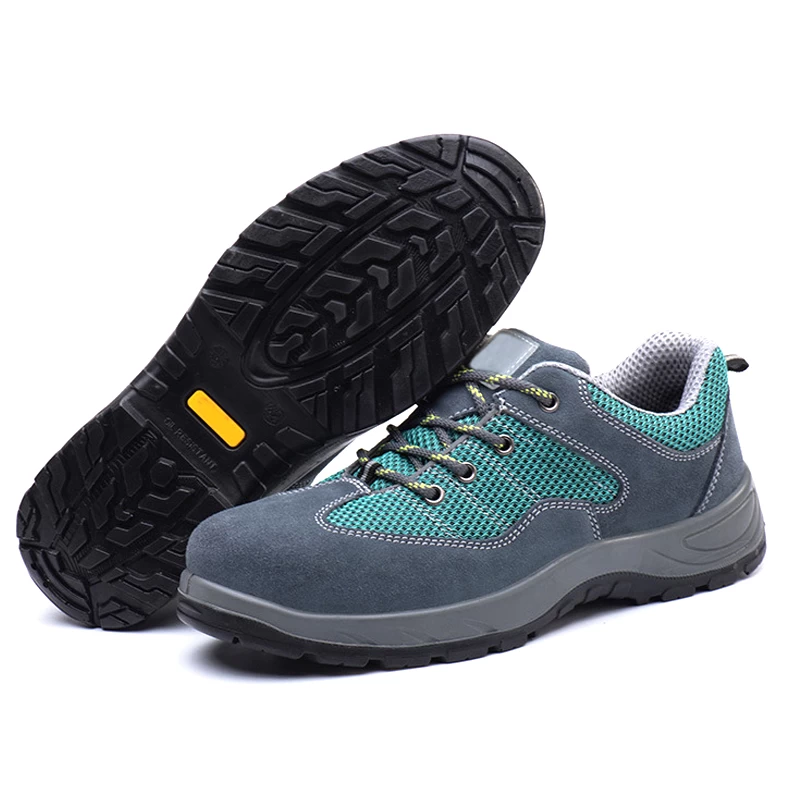 China 6505 Oil slip resistant steel toe puncture proof warehouse leather safety shoes manufacturer