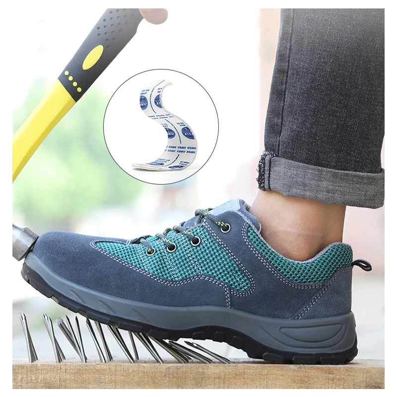 China 6505 Oil slip resistant steel toe puncture proof warehouse leather safety shoes manufacturer