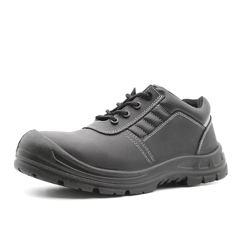 China TM027 Anti slip oil acid resistant steel toe prevent puncture mining safety shoes black manufacturer