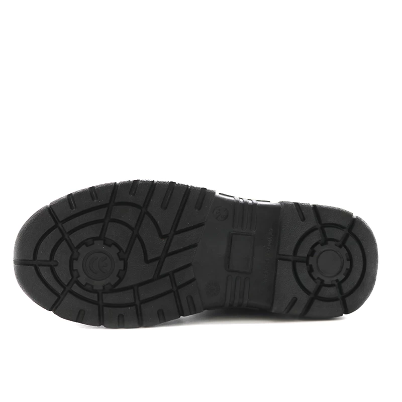 Chine RB1040 chaussures de sécurité anti-crevaison à semelle en caoutchouc en cuir noir antidérapantes à l'huile pour le travail fabricant