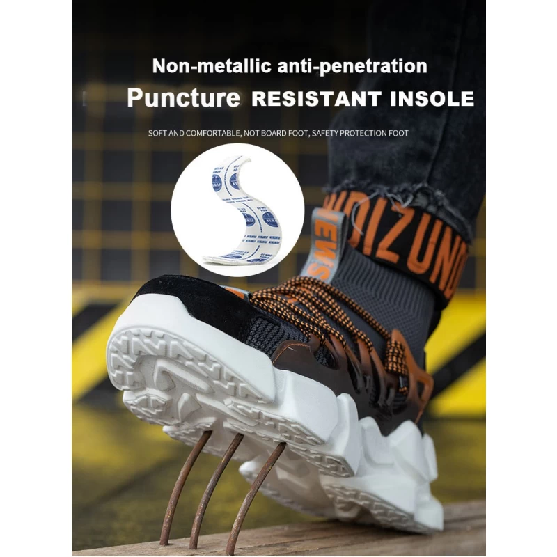 China 0218 Anti slip lightweight steel toe puncture proof fashion sport safety shoes sneakers manufacturer