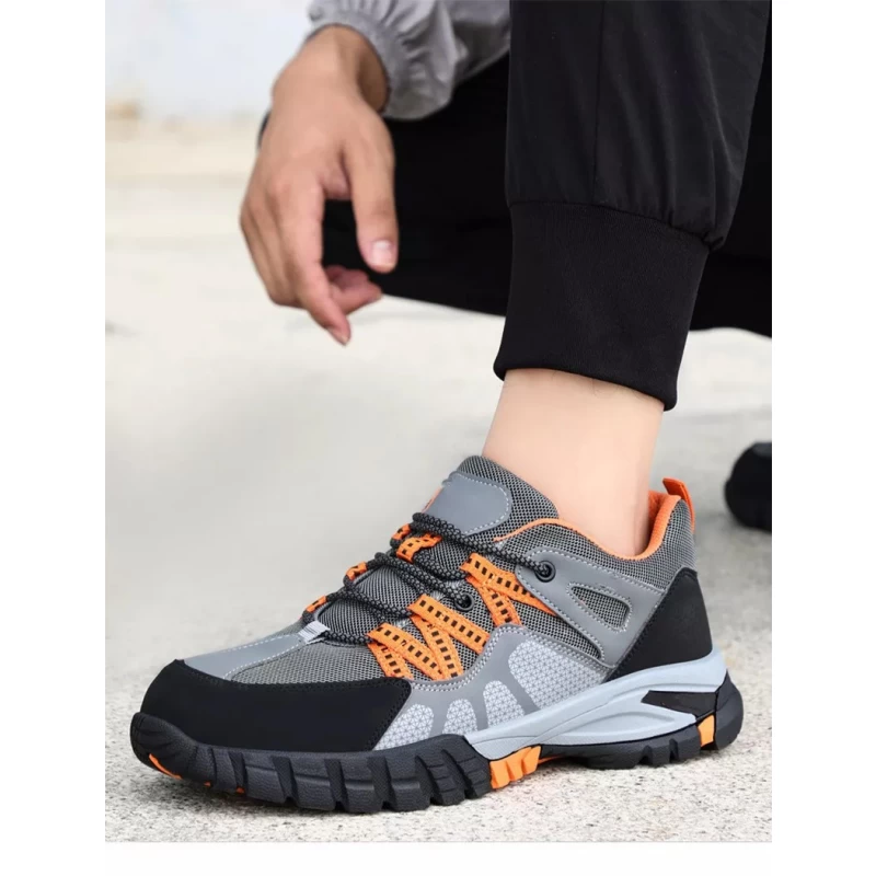 China 0264 Anti slip oil-proof soft rubber sole steel toe prevent puncture safety sport shoes for men manufacturer