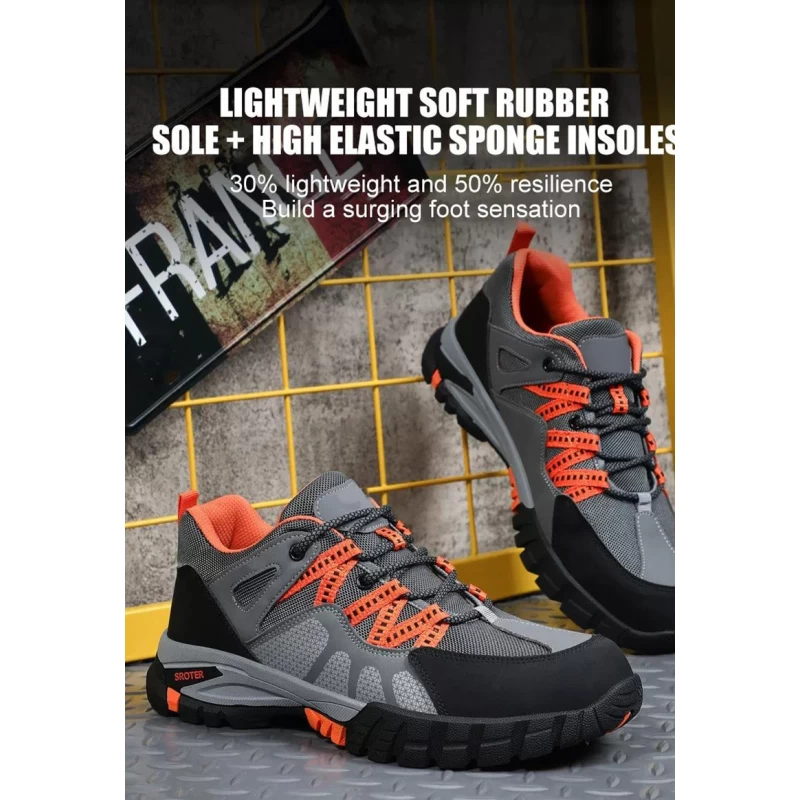 China 0264 Anti slip oil-proof soft rubber sole steel toe prevent puncture safety sport shoes for men manufacturer
