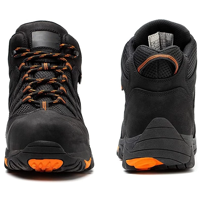 中国 0266黑色磨砂革防油耐磨橡胶鞋底复合鞋头防穿刺安全靴 制造商