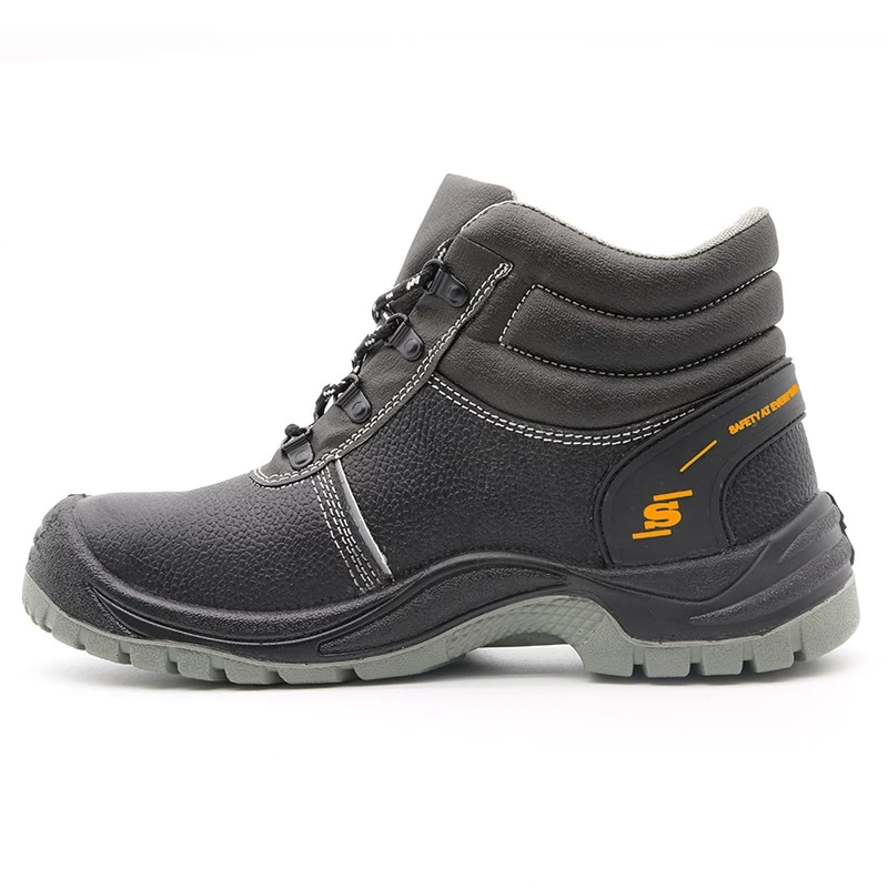 China TM3036 Black cow leather anti slip pu sole steel toe puncture proof industrial safety shoes for men manufacturer