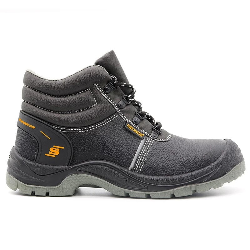 China TM3036 Black cow leather anti slip pu sole steel toe puncture proof industrial safety shoes for men manufacturer