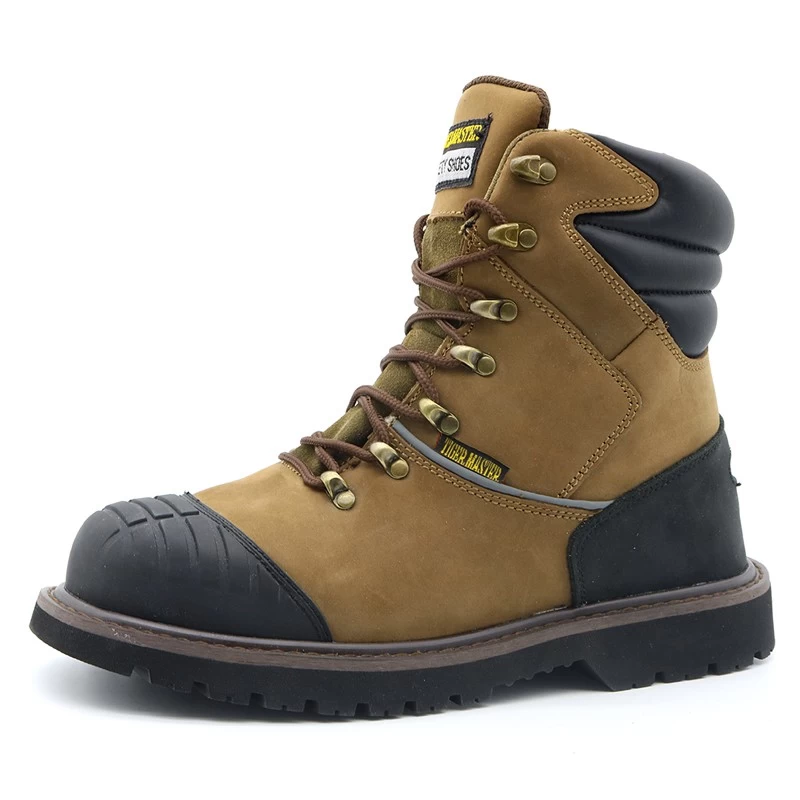 China TM135 nubuck leather oil slip resistant rubber sole steel toe puncture proof goodyear work boots safety shoes manufacturer