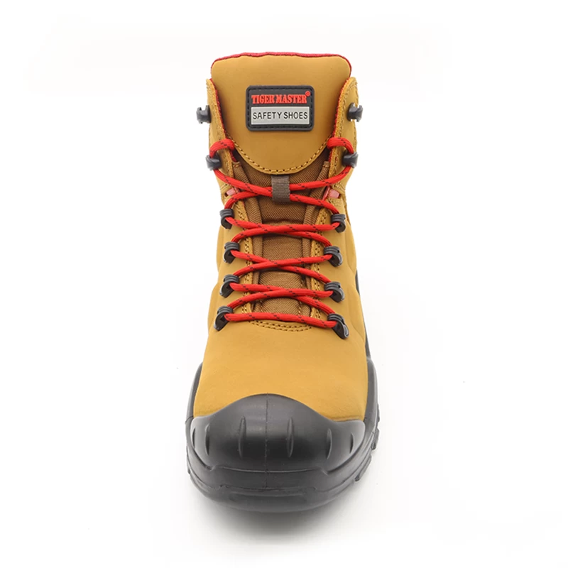 China TM140 nubuck leather non-slip pu sole composite toe anti puncture mining safety boots for men manufacturer