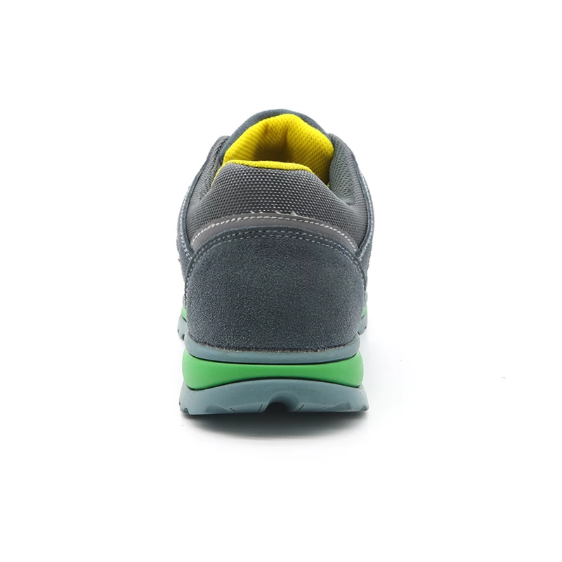 China TM245 Anti slip rubber sole cow suede leather steel toe prevent puncture sneaker safety shoes for women manufacturer