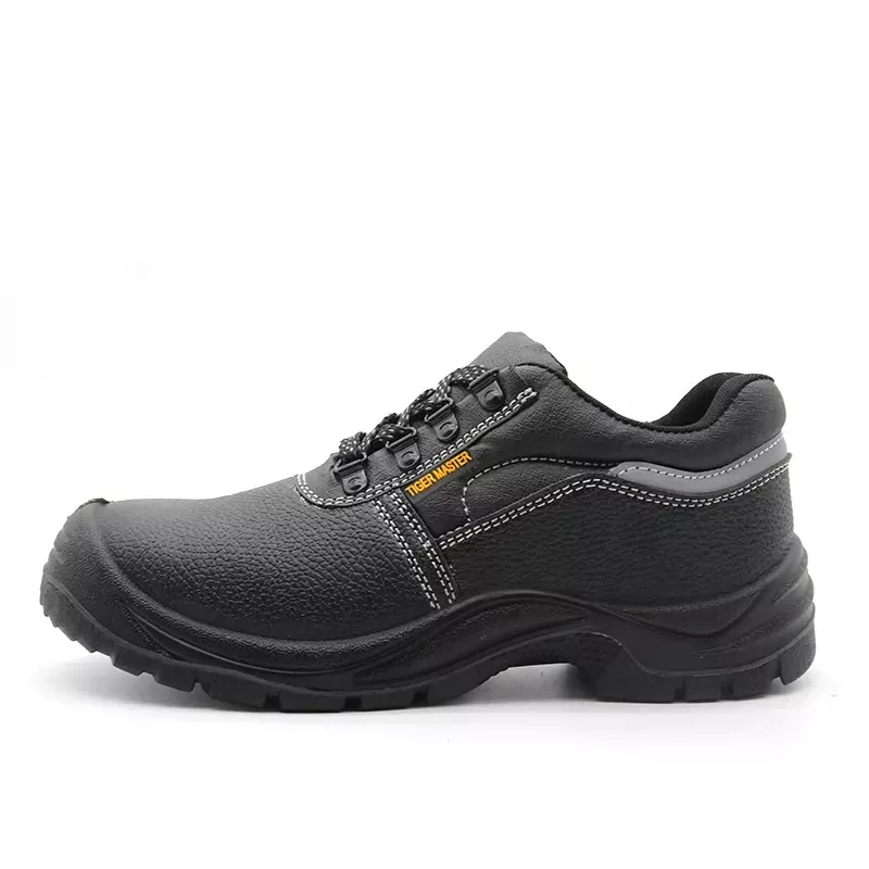 China TM058L Black cow leather oil slip resistant pu sole steel toe puncture proof men's safety shoes work manufacturer