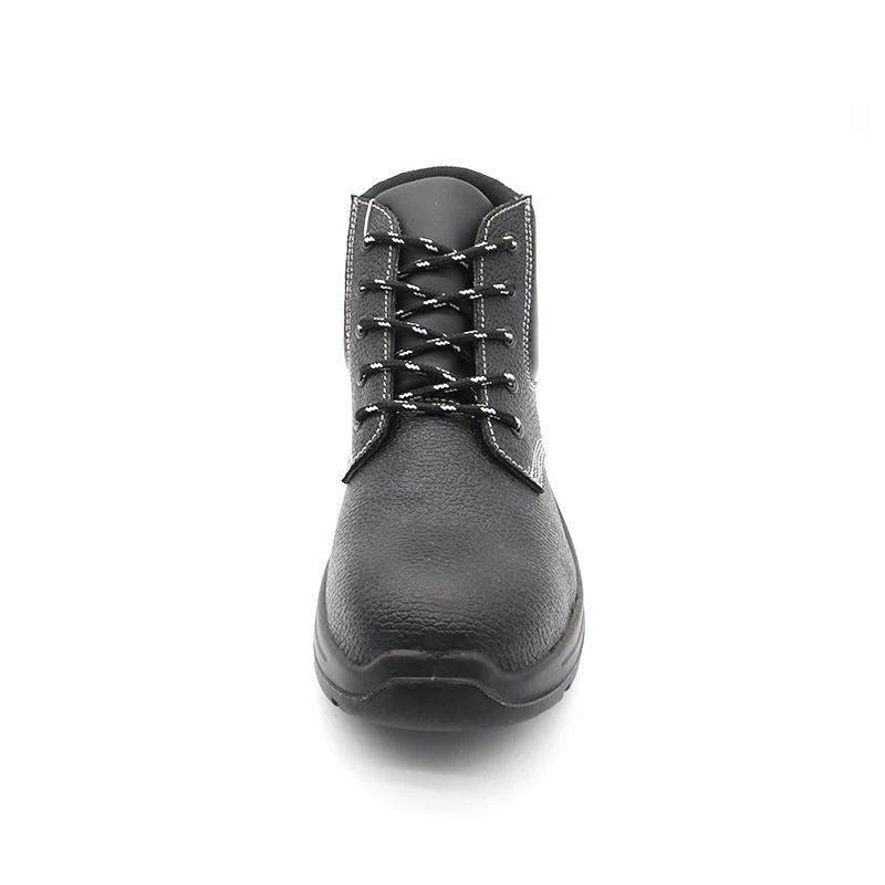 Chine TM067 cuir de vache noir anti-dérapant semelle pu anti-crevaison chaussures de sécurité de travail en acier fabricant