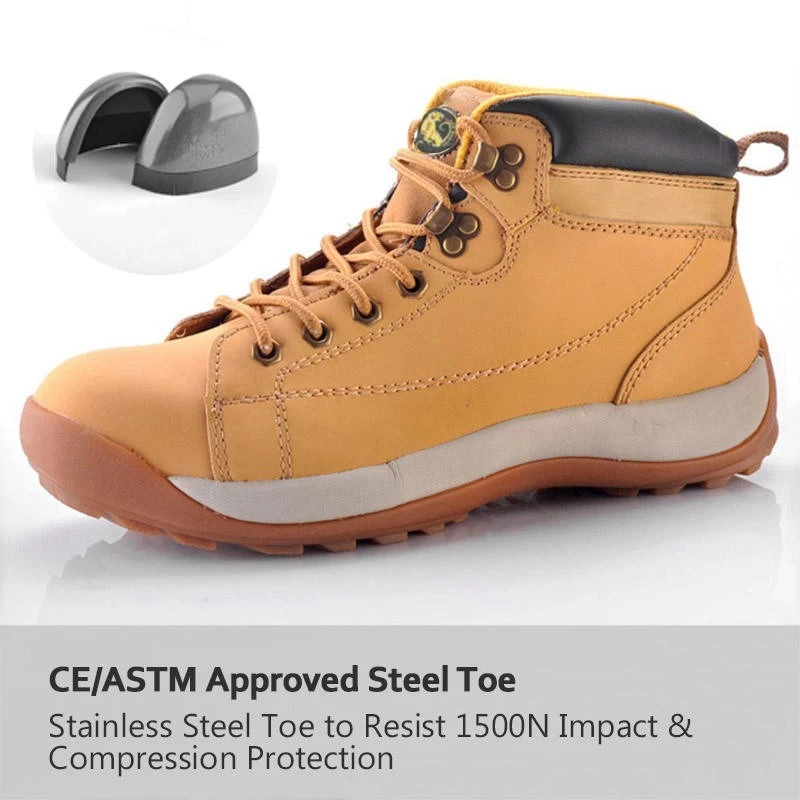 China TM150 shock absorber eva rubber sole steel toe outdoor hiking safety shoes for men manufacturer