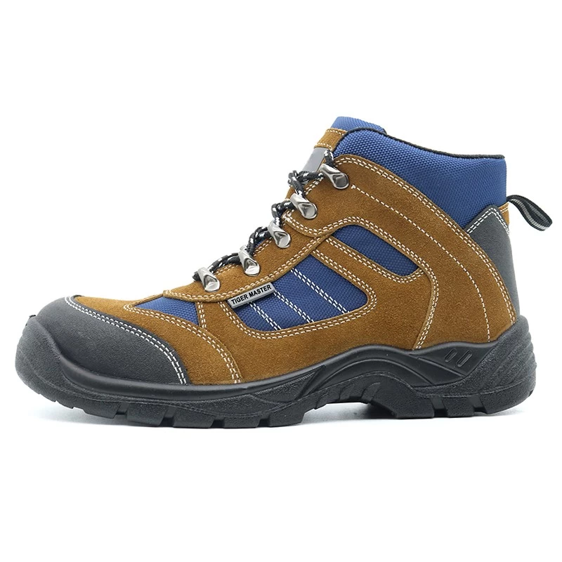 China TM219-A Brown suede leather pu sole puncture proof steel toe safety shoes for men manufacturer