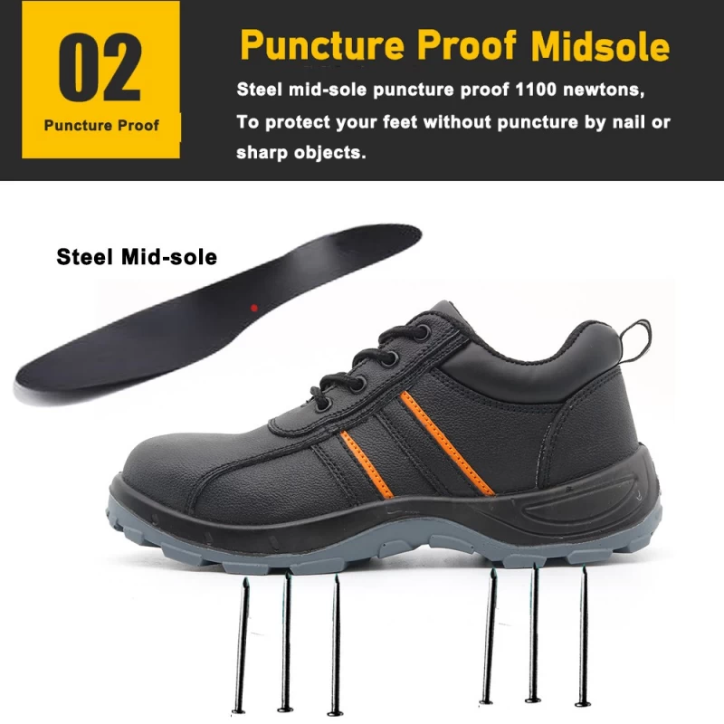 China TM068 Anti slip deltaplus sole prevent puncture steel toe safety shoes for men manufacturer
