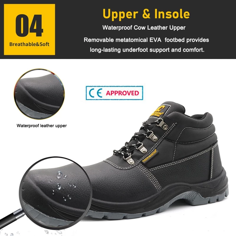 China TM008 CE oil water resistant puncture proof steel toe safety shoes for men industrial manufacturer