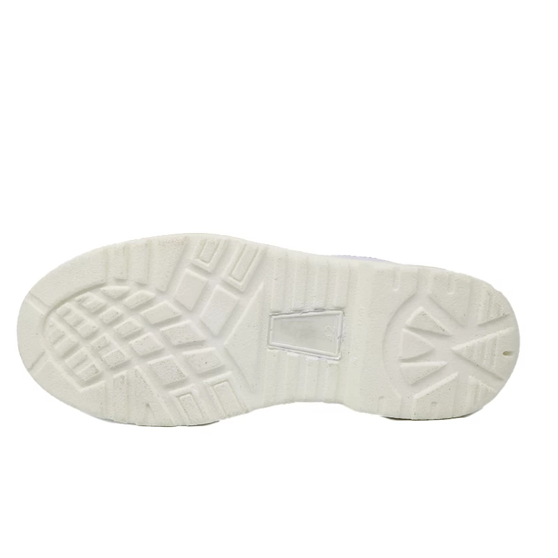 China TM065 White microfiber leather pu sole anti puncture non slip kitchen shoes with steel toe manufacturer