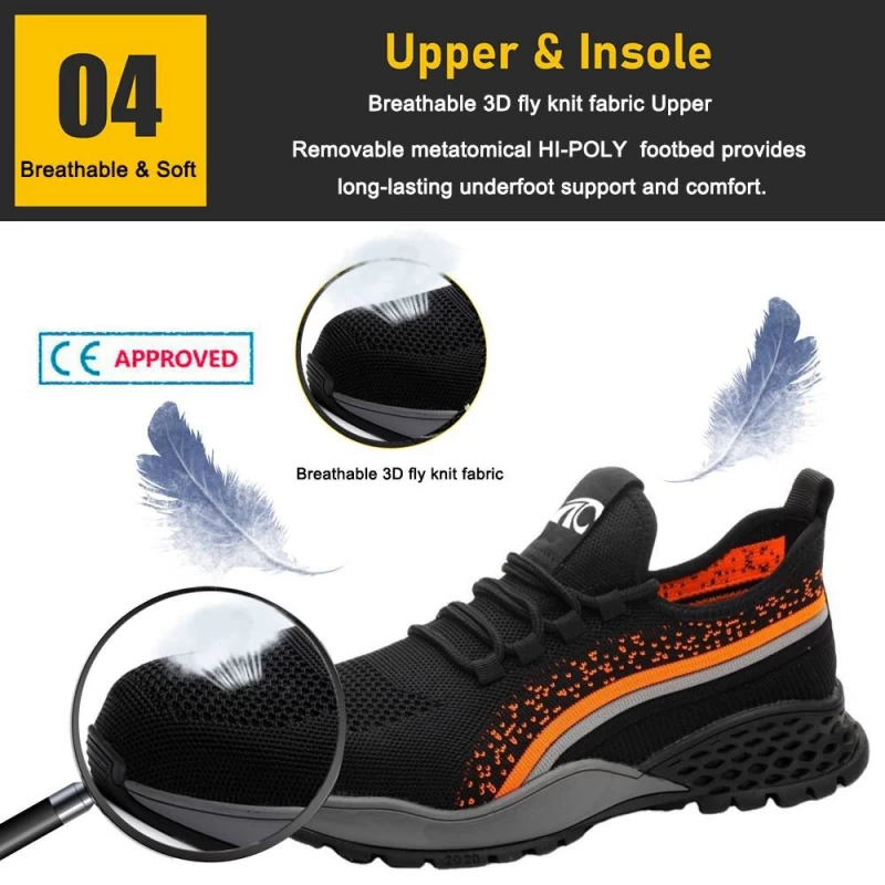 China TM263 Anti slip oil resistant puncture proof steel toe men safety shoes sneakers manufacturer